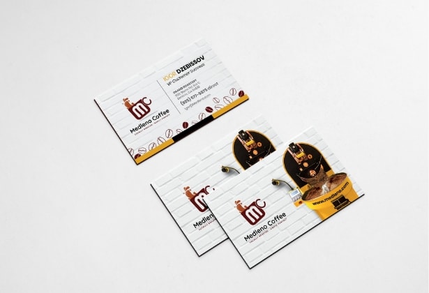 Coffee shops custom business cards